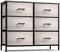 Sorbus 6 Drawers Dresser- Storage Unit with Steel Frame, Wood Top, Fabric Bins - for Bedroom, Closet, Office and more